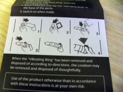 Ansell vibe4u Vibrating Condom - Instructions