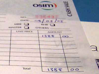 Osim iSqueeze price tag