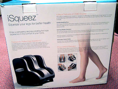 Osim iSqueeze back of the box