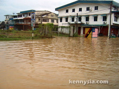 Sibu, flooded